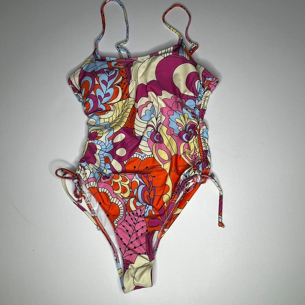Krlagapas One Piece Geometric Retro Swimsuit New S